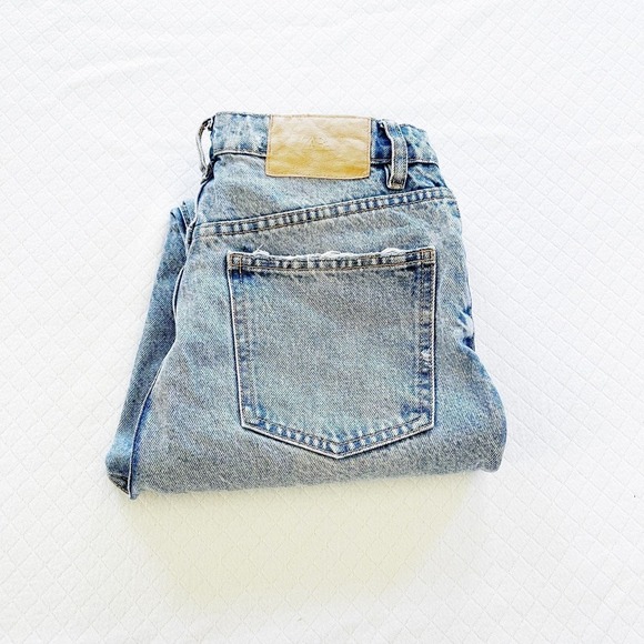 Zara Vintage Wash Ripped Knee Straight Leg Denim Jeans SZ4 - Picture 8 of 9